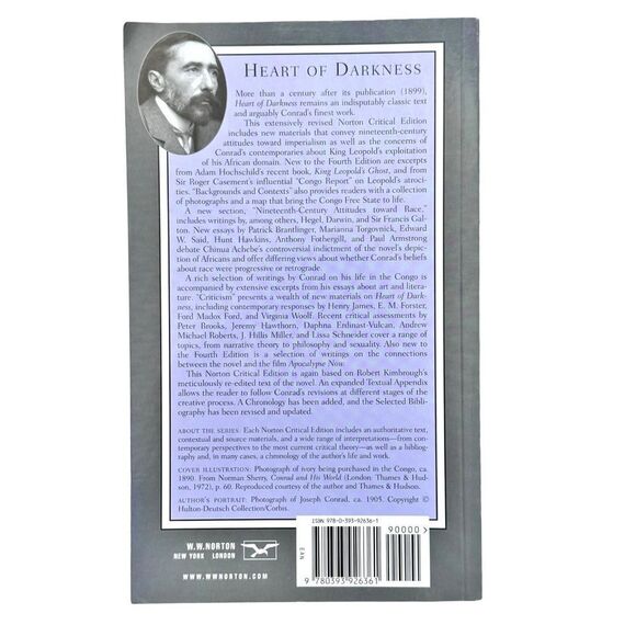 Heart of Darkness by Joseph Conrad. Norton Critical Edition Paperbook Book Novel - Picture 2 of 3